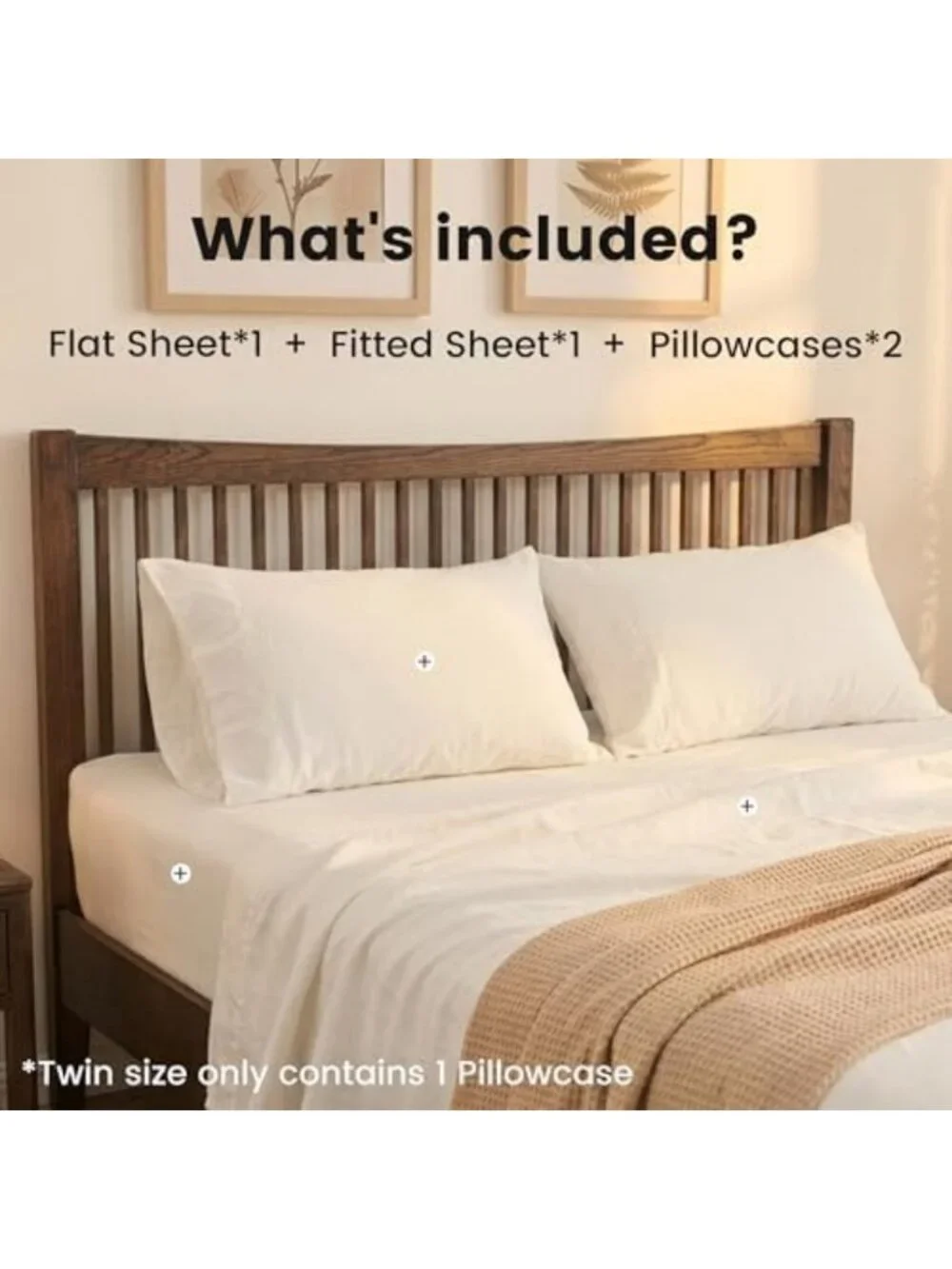 Luxurious Belgian Linen Sheet Set - 4 Pieces, Soft Breathable Farmhouse Bedding